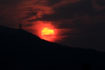 太平山に沈む夕陽